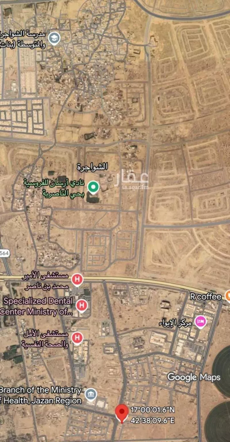 أرض للبيع في شارع 1534, حي الروابي, مدينة جازان, منطقة جازان