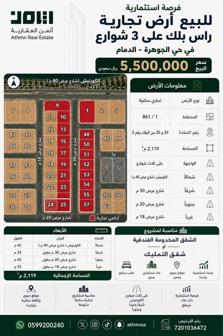 Land for Sale in Dammam Al Jawharah