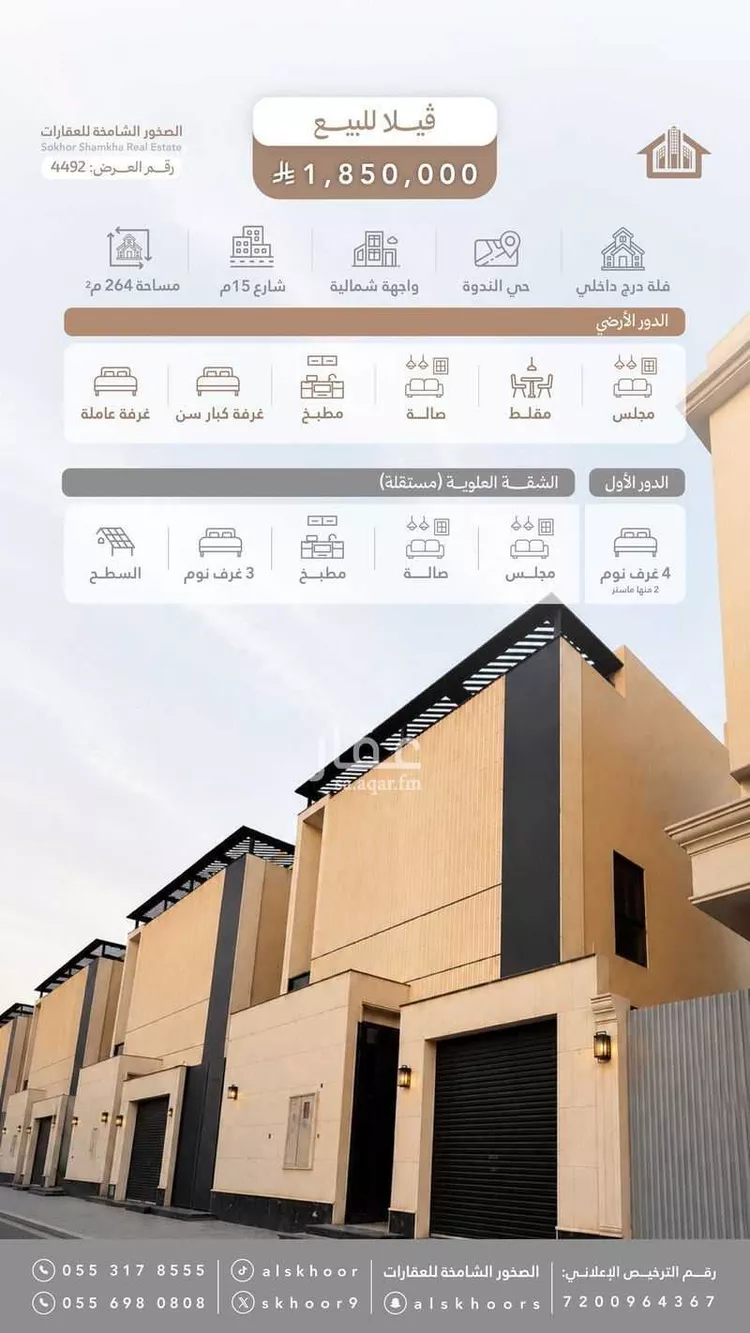 فيلا للبيع في شارع 1515, حي الندوة, مدينة الرياض, منطقة الرياض 1 صورة