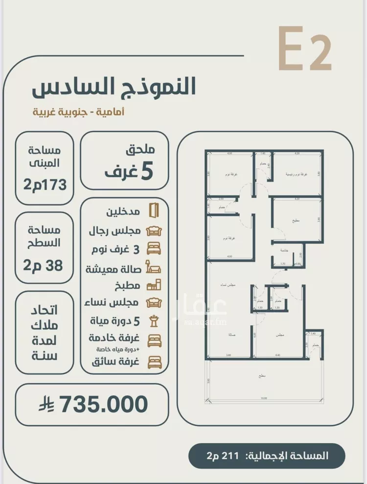 شقة للبيع في شارع ابو كبشه الانصاري, حي النعيم, مدينة جدة, منطقة مكة المكرمة صورة 5