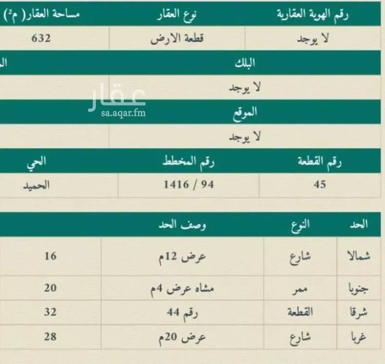 أرض للبيع في شارع 82 العروبة ، حي العروبة ، سبت العلاية ، بلقرن صورة 4
