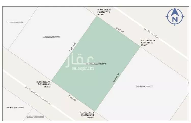 أرض للإيجار في شارع الحنكة, حي المصفاة, مدينة الرياض, منطقة الرياض