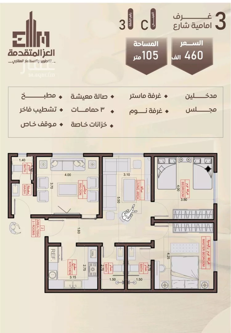 شقة للبيع في شارع شجاع بن وهب, حي السلامة, مدينة جدة, منطقة مكة المكرمة صورة 3