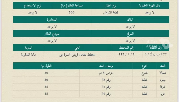 Land for Sale in Mecca Al Higrah