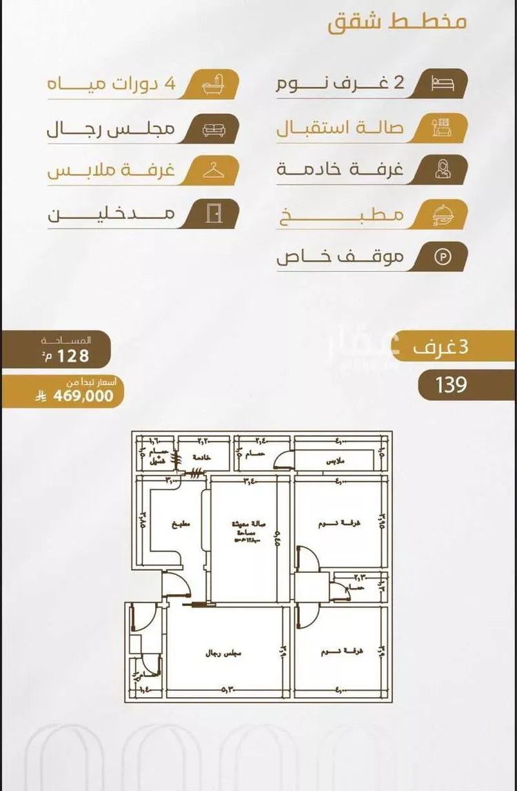 شقة للبيع في شارع عبدالله سليمان الفرعي, حي الورود, مدينة جدة, منطقة مكة المكرمة صورة 2