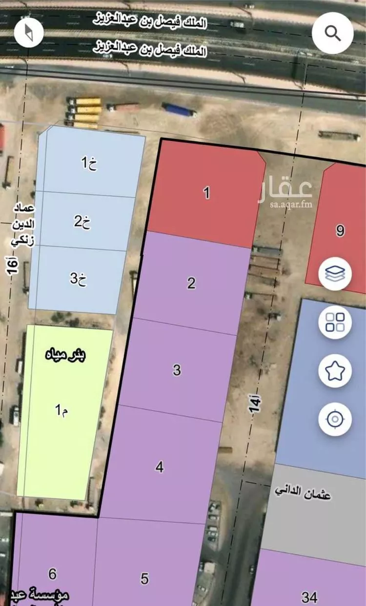 أرض للبيع في شارع 14ا, حي الخالدية الجنوبية, مدينة الدمام, المنطقة الشرقية