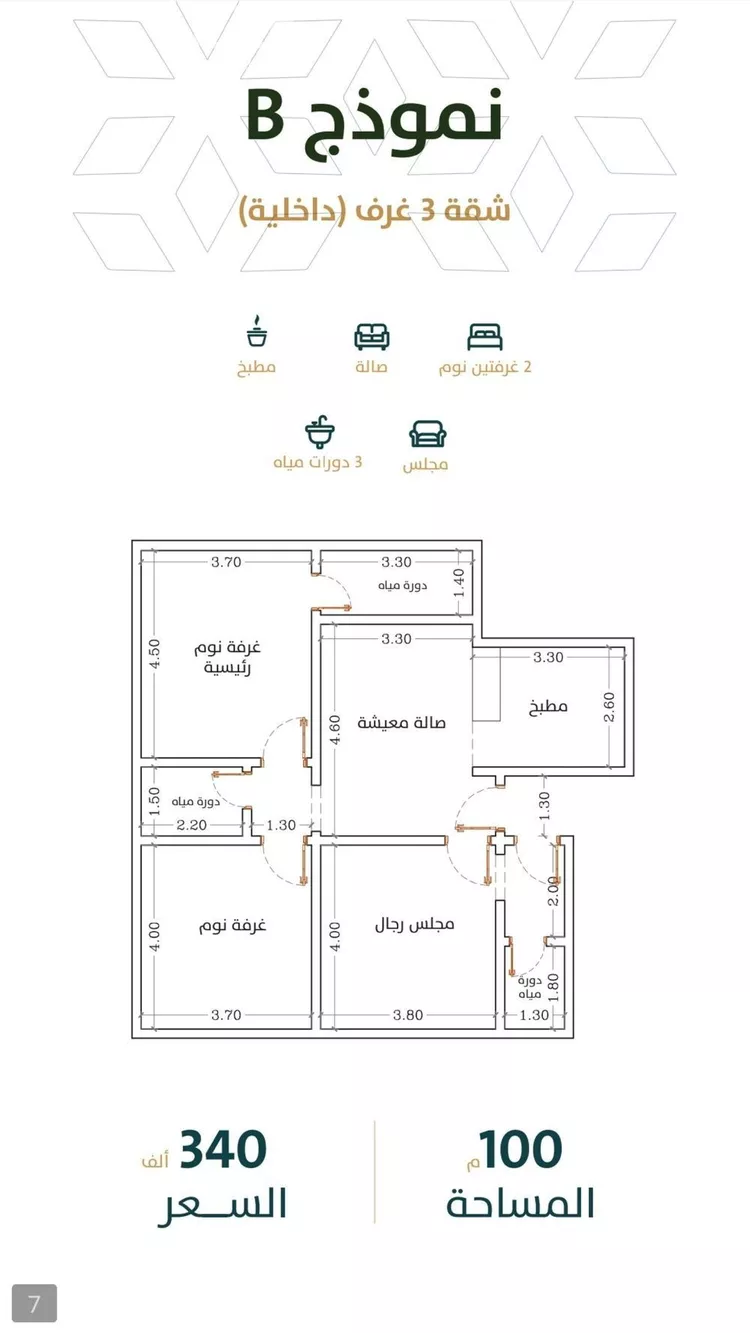 شقة للبيع في شارع الخليفة المأمون, حي الربوة, مدينة جدة, منطقة مكة المكرمة