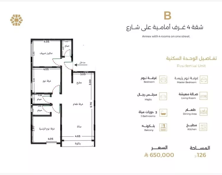 شقة للبيع في شارع الباديه, حي السلامة, مدينة جدة, منطقة مكة المكرمة