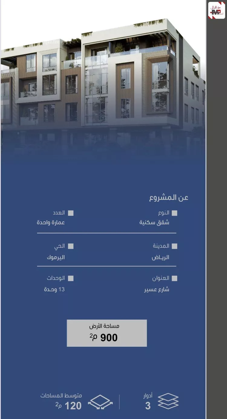 شقة للبيع في شارع عسير, حي اليرموك, مدينة الرياض, منطقة الرياض صورة 2