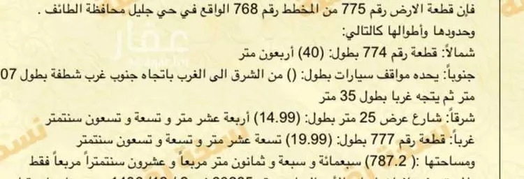 أرض للبيع في شارع طريق جليل, حي أوالة, مدينة امارة منطقة مكة المكرمة - الطائف, منطقة مكة المكرمة صورة 2