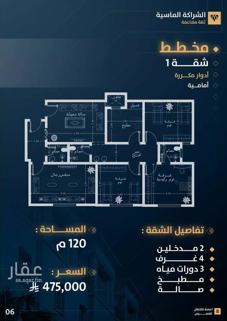 شقة للبيع في شارع الشهاب المرحومي, حي بطحاء قريش, مدينة مكة المكرمة, منطقة مكة المكرمة صورة 3