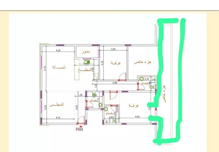 شقة للبيع في شارع شهيد الدين ثم الوطن عبدالرحمن سعيد , حي السعادة, مدينة الرياض, منطقة الرياض صورة 5