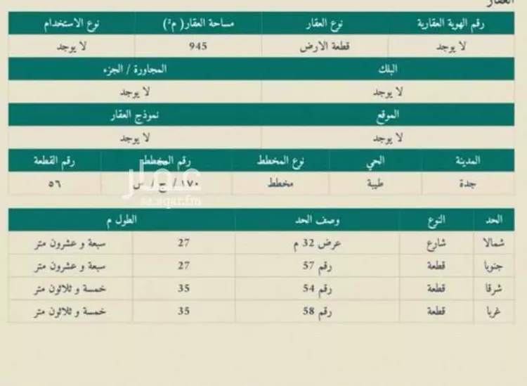 أرض للبيع في شارع عبد الرحمن بن الحارث, حي طيبة, مدينة جدة, منطقة مكة المكرمة صورة 3