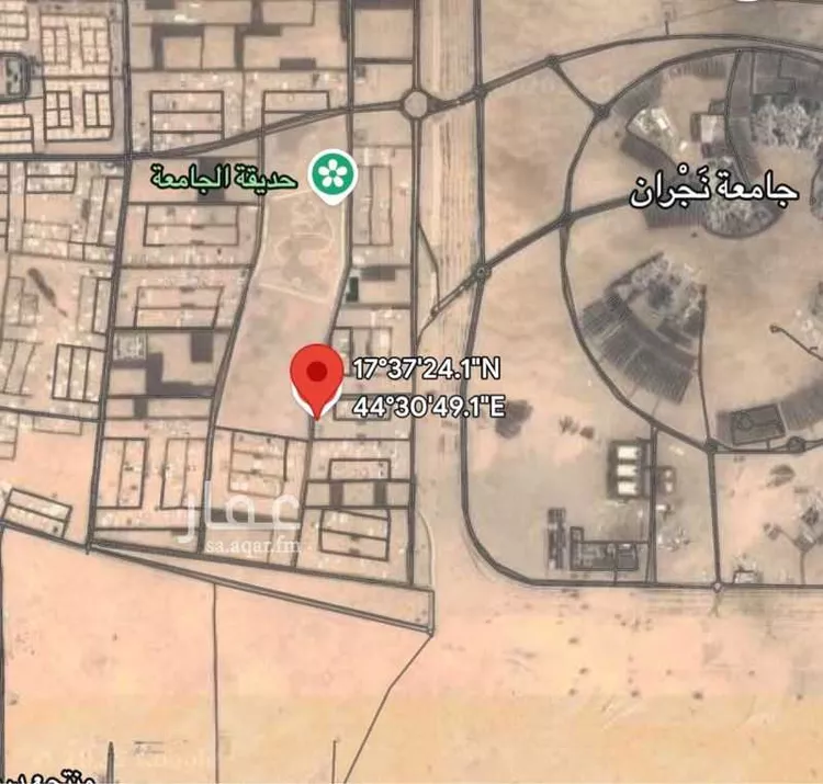 أرض للإيجار في شارع محمد بن علي ابي طالب, حي الجامعة, مدينة نجران, منطقة نجران
