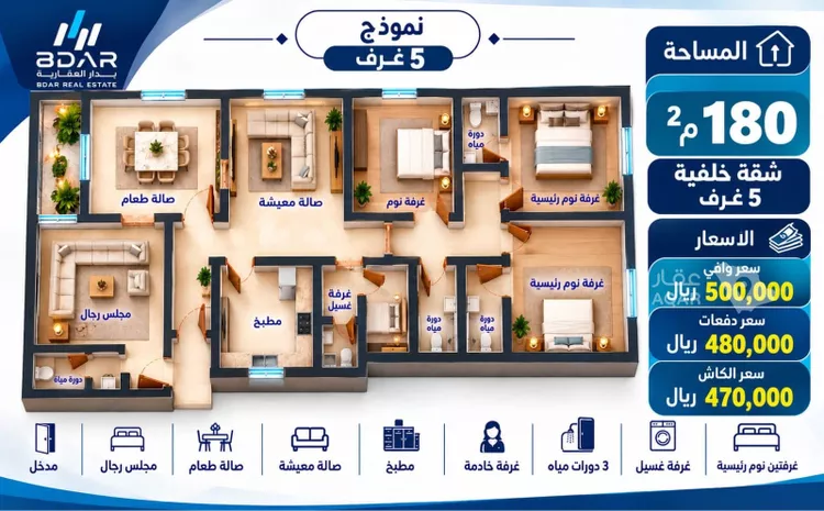 شقة للبيع في شارع ابن سعيد المغربي, حي الرغامة, مدينة جدة, منطقة مكة المكرمة 9