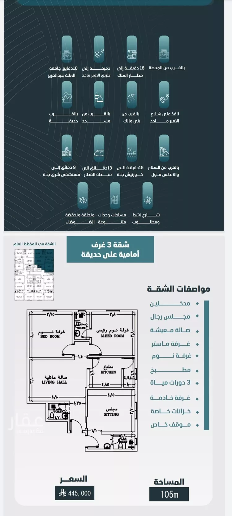 شقة للبيع في شارع ابي المحاسن النحوي, حي الورود, مدينة جدة, منطقة مكة المكرمة 6