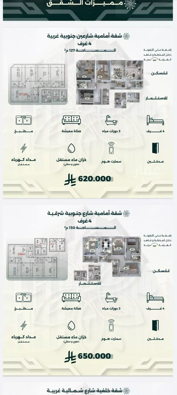 شقة للبيع في شارع محمد حسن العواد, حي الروضة, مدينة جدة, منطقة مكة المكرمة صورة 5