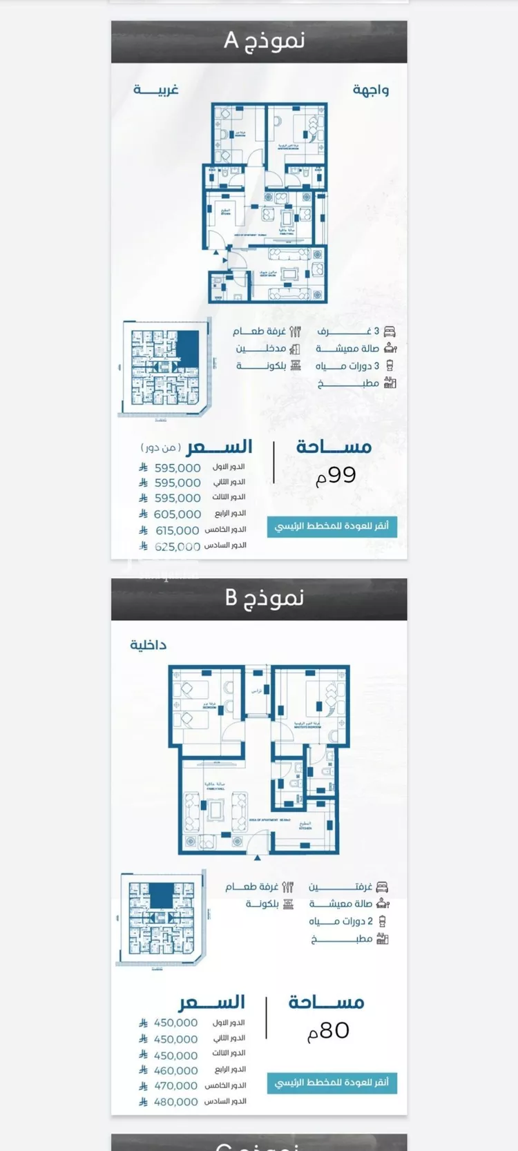 شقة للبيع في شارع الملك الصالح ايوب ابن الكامل, حي الرويس, مدينة جدة, منطقة مكة المكرمة صورة 3