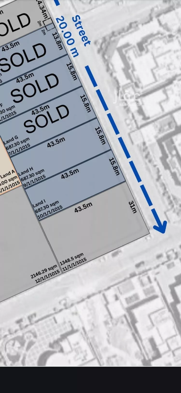 أرض للبيع في شارع الاطراف, حي الملقا, مدينة الرياض, منطقة الرياض صورة 2