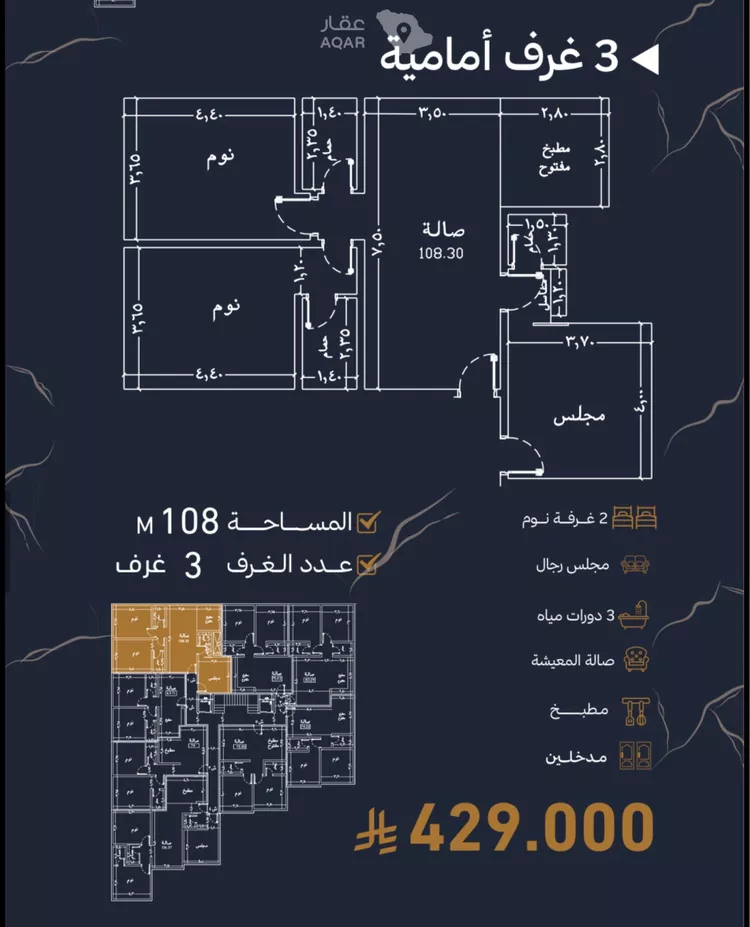 شقة للبيع في شارع سليمان البغدادي, حي أبحر الجنوبية, مدينة جدة, منطقة مكة المكرمة 5