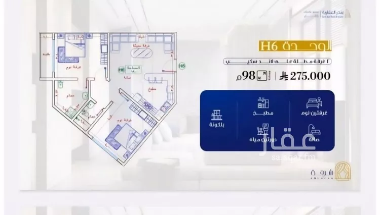 شقة للبيع في شارع أحمد بن عبد الرحمن الشهاب, حي الفيحاء, مدينة جدة, منطقة مكة المكرمة صورة 5