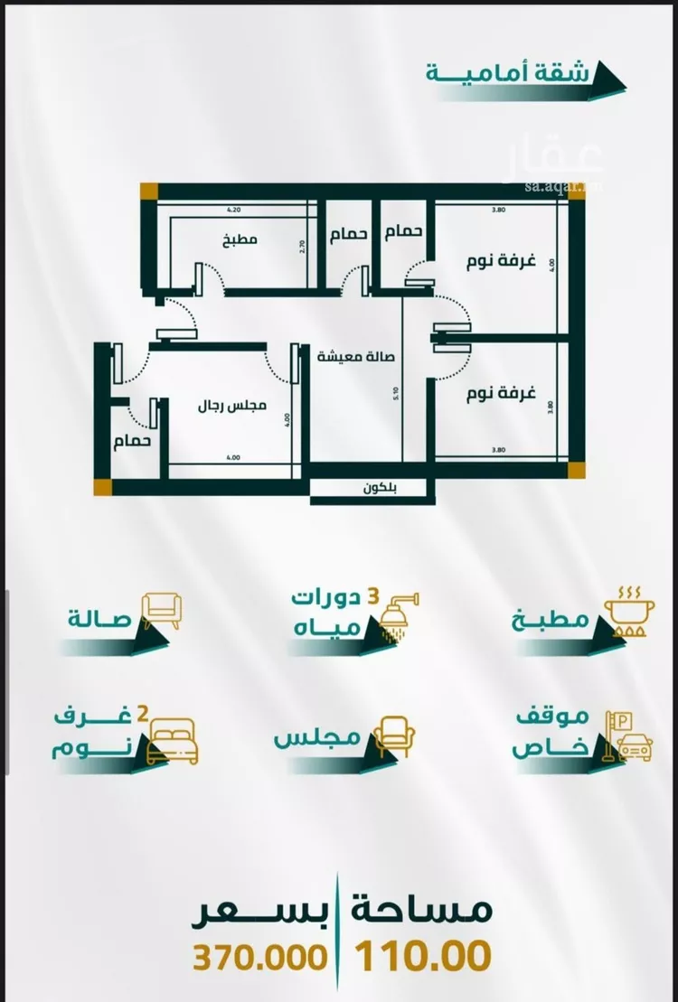 شقة للبيع في شارع طريق الملك عبدالله, حي الفيحاء, مدينة جدة, منطقة مكة المكرمة