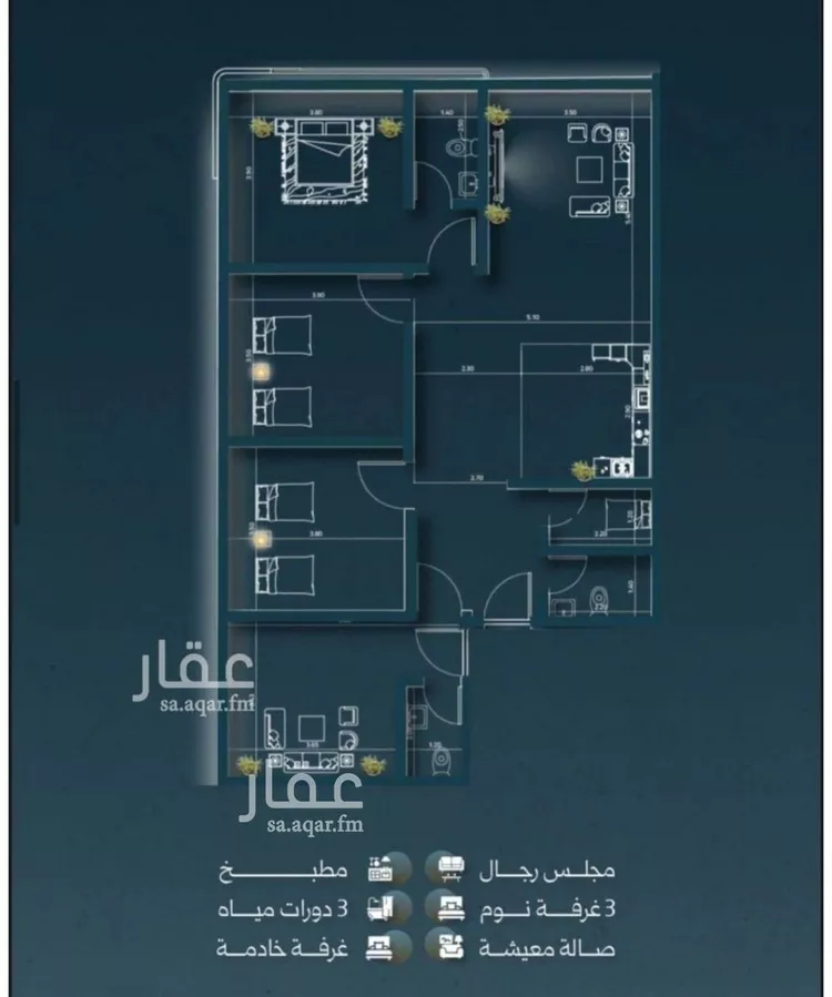 شقة للبيع في شارع سعد ابو عبدالله, حي السلامة, مدينة جدة, منطقة مكة المكرمة صورة 5