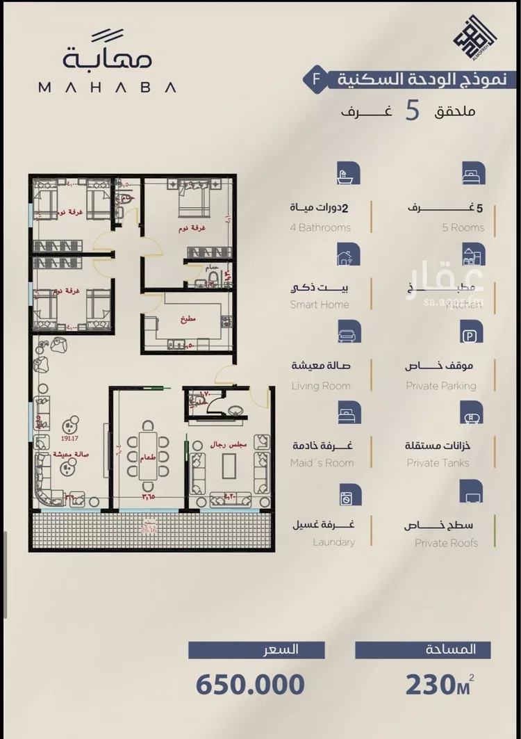 شقة للبيع في شارع الحصين الذبياني, حي الياقوت, مدينة جدة, منطقة مكة المكرمة صورة 5