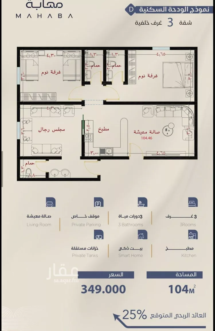 شقة للبيع في شارع عبدالله ابن معيقل, حي الياقوت, مدينة جدة, منطقة مكة المكرمة صورة 3