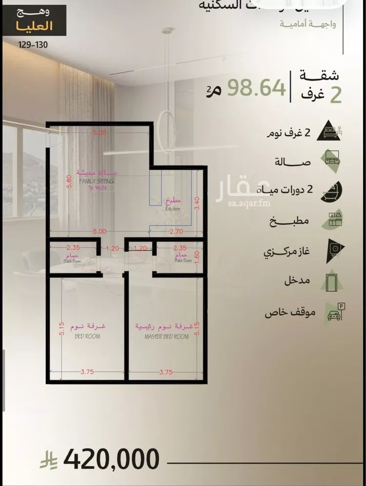 شقة للبيع في شارع سليمان البغدادي, حي أبحر الجنوبية, مدينة جدة, منطقة مكة المكرمة 7