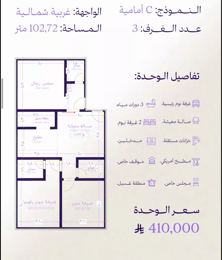 شقة للبيع في شارع الشهاب دليم الزبيري, حي أبحر الجنوبية, مدينة جدة, منطقة مكة المكرمة 2