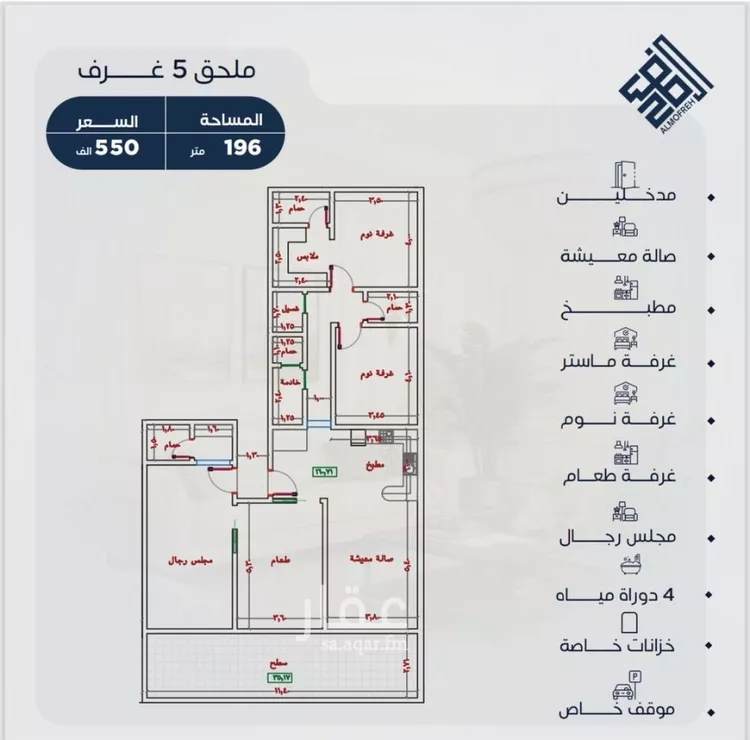 شقة للبيع في شارع جبل نهران, حي الأمواج, مدينة جدة, منطقة مكة المكرمة صورة 5