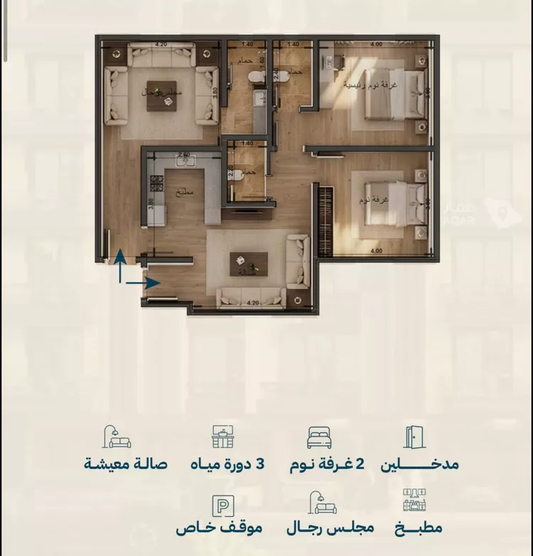 شقة للبيع في شارع الحصين الذبياني, حي الياقوت, مدينة جدة, منطقة مكة المكرمة 5