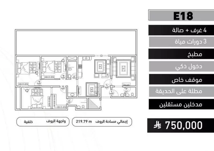 شقة للبيع في شارع أبي القاسم الحراني, حي الياقوت, مدينة جدة, منطقة مكة المكرمة صورة 4