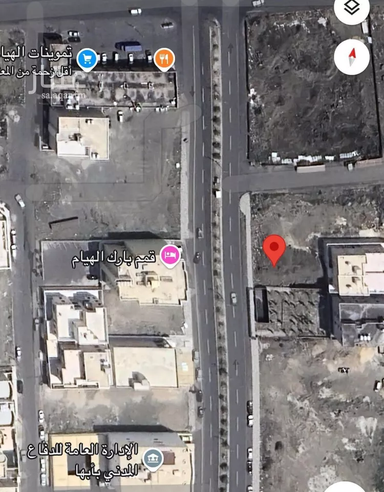 أرض للإيجار في شارع هشام بن عامر, حي الشرقية, مدينة أبها, منطقة عسير