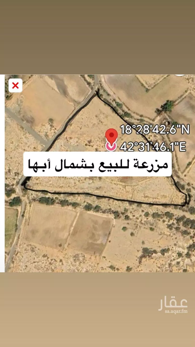 مزرعة للبيع في شارع مكة المكرمة, حي القطائف, مدينة ابها, منطقة عسير