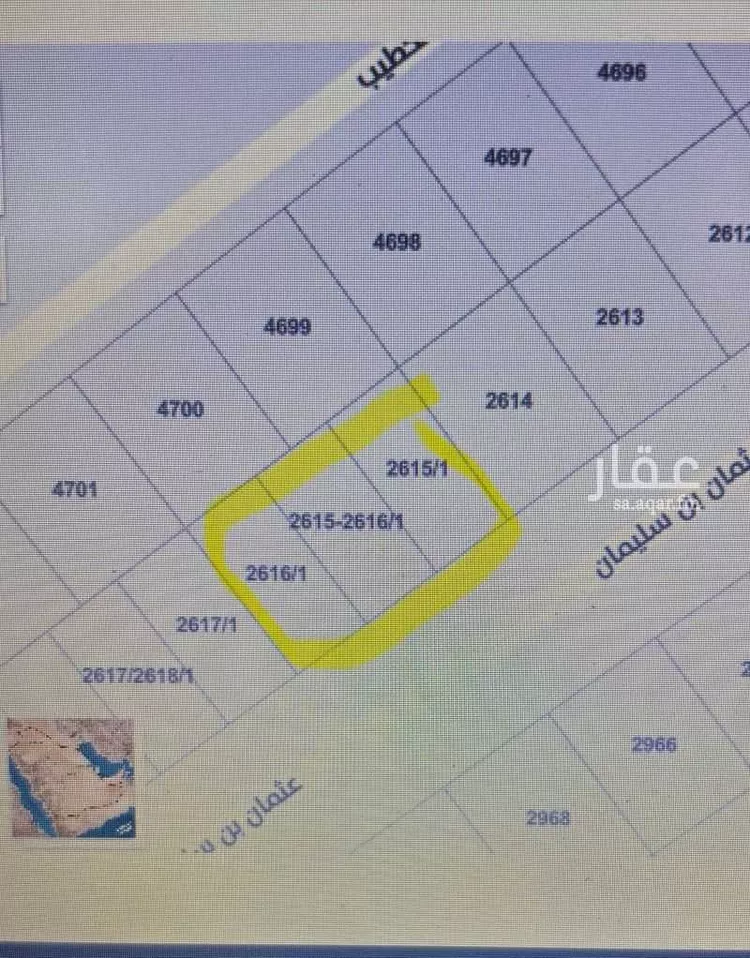 أرض للبيع في شارع عثمان بن سليمان ، حي المهدية ، الرياض ، منطقة الرياض صورة 3