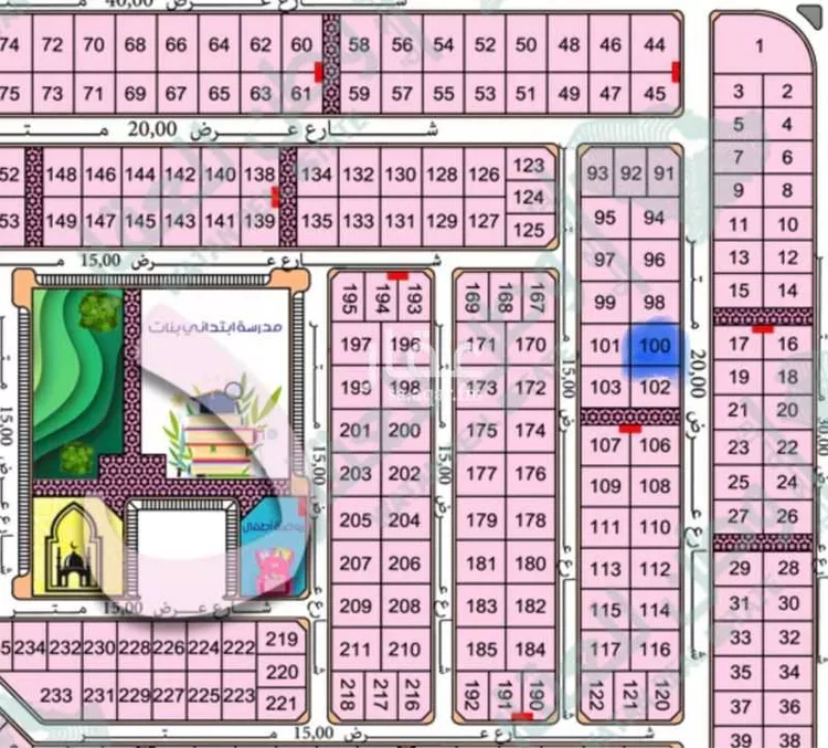 أرض للبيع في شارع ابي طالب, حي الورود الثاني, مدينة الاحساء, المنطقة الشرقية