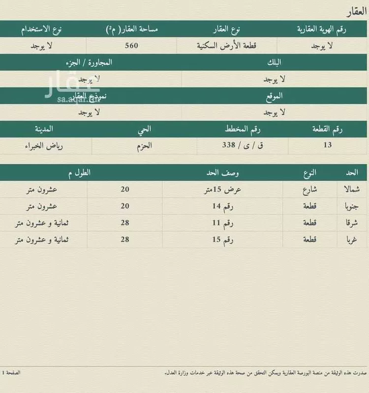 أرض للبيع في شارع 809425, حي زبيدة, مدينة رياض الخبراء, منطقة القصيم صورة 3
