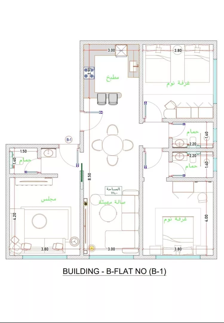 شقة للبيع في شارع حله منصور, حي الفيحاء, مدينة جدة, منطقة مكة المكرمة صورة 2