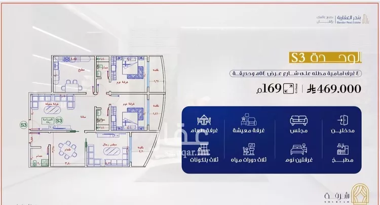 شقة للبيع في شارع إمام الدين المرشدي, حي الفيحاء, مدينة جدة, منطقة مكة المكرمة