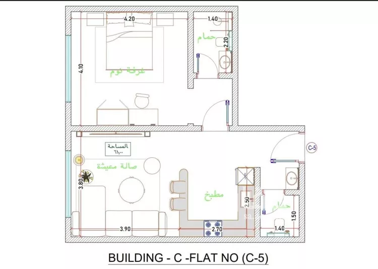 شقة للبيع في شارع عبيد التيمي, حي الفيحاء, مدينة جدة, منطقة مكة المكرمة صورة 2