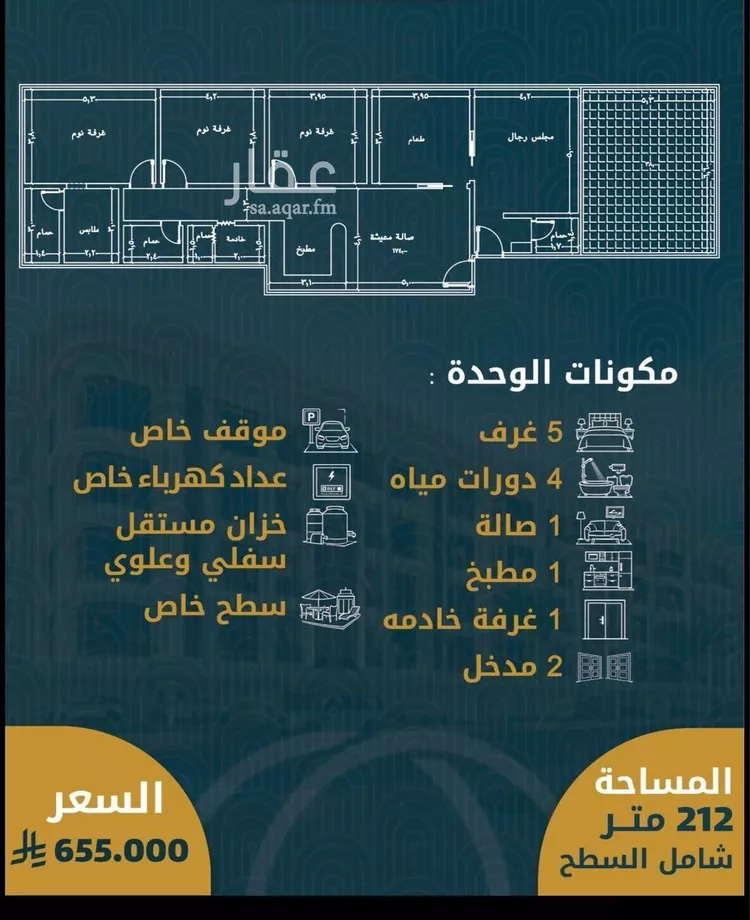 شقة للبيع في شارع حدير مالك, حي الصواري, مدينة جدة, منطقة مكة المكرمة 7