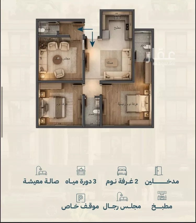 شقة للبيع في شارع شعيب بن الحسن, حي الياقوت, مدينة جدة, منطقة مكة المكرمة 6