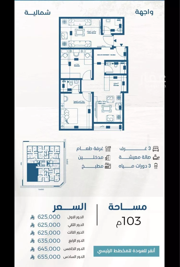 شقة للبيع في شارع الامير, حي الرويس, مدينة جدة, منطقة مكة المكرمة صورة 4