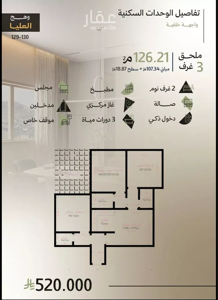 شقة للبيع في شارع عمير الانصاري, حي أبحر الجنوبية, مدينة جدة, منطقة مكة المكرمة صورة 2