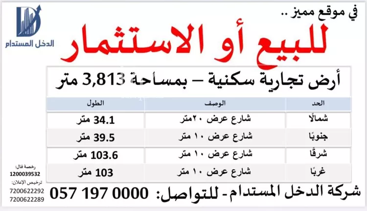 أرض للبيع في شارع طريق الحائر, حي الغنامية, مدينة الرياض, منطقة الرياض صورة 2