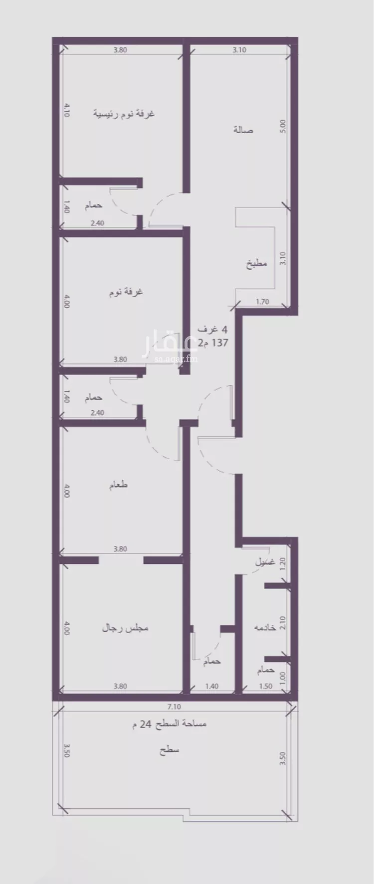 شقة للبيع في شارع عوف الجثممي, حي الزهراء, مدينة جدة, منطقة مكة المكرمة صورة 3