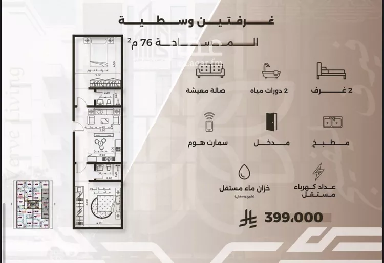 شقة للبيع في شارع غزوه بدر, حي النهضة, مدينة جدة, منطقة مكة المكرمة صورة 2