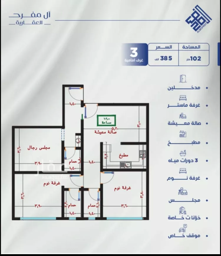 شقة للبيع في شارع طريق الملك فهد فرعي, حي النزهة, مدينة جدة, منطقة مكة المكرمة صورة 3